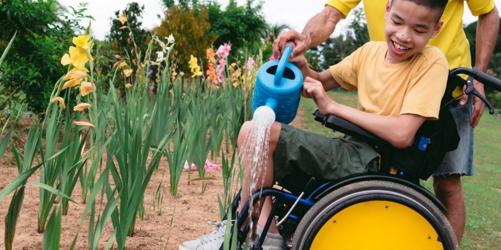 Kinder mit Handicap Barrierefreie Gartengestaltung