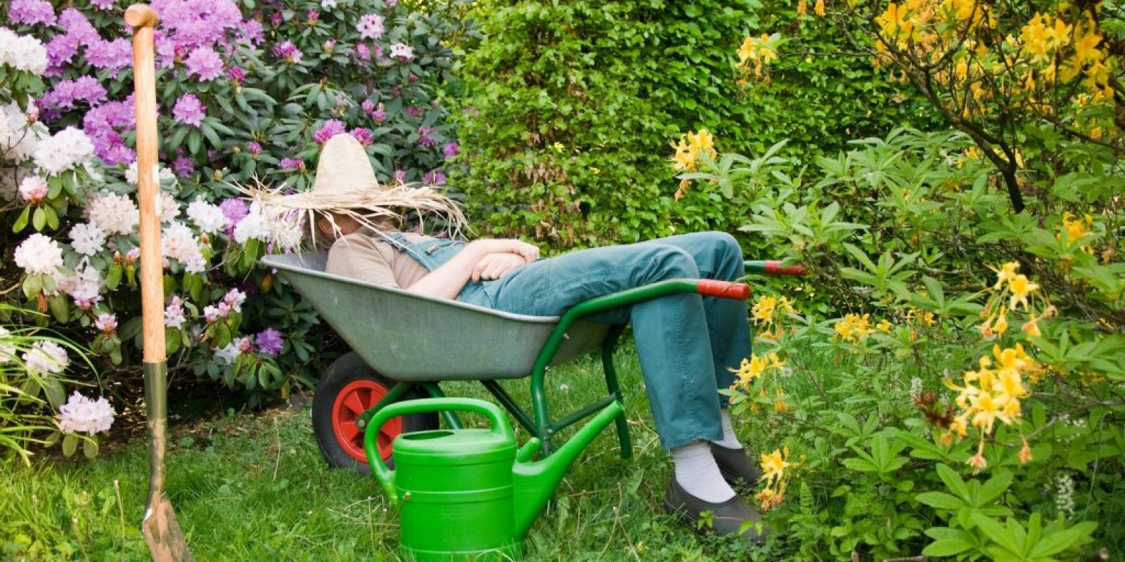 Pausen bei der Gartenarbeit