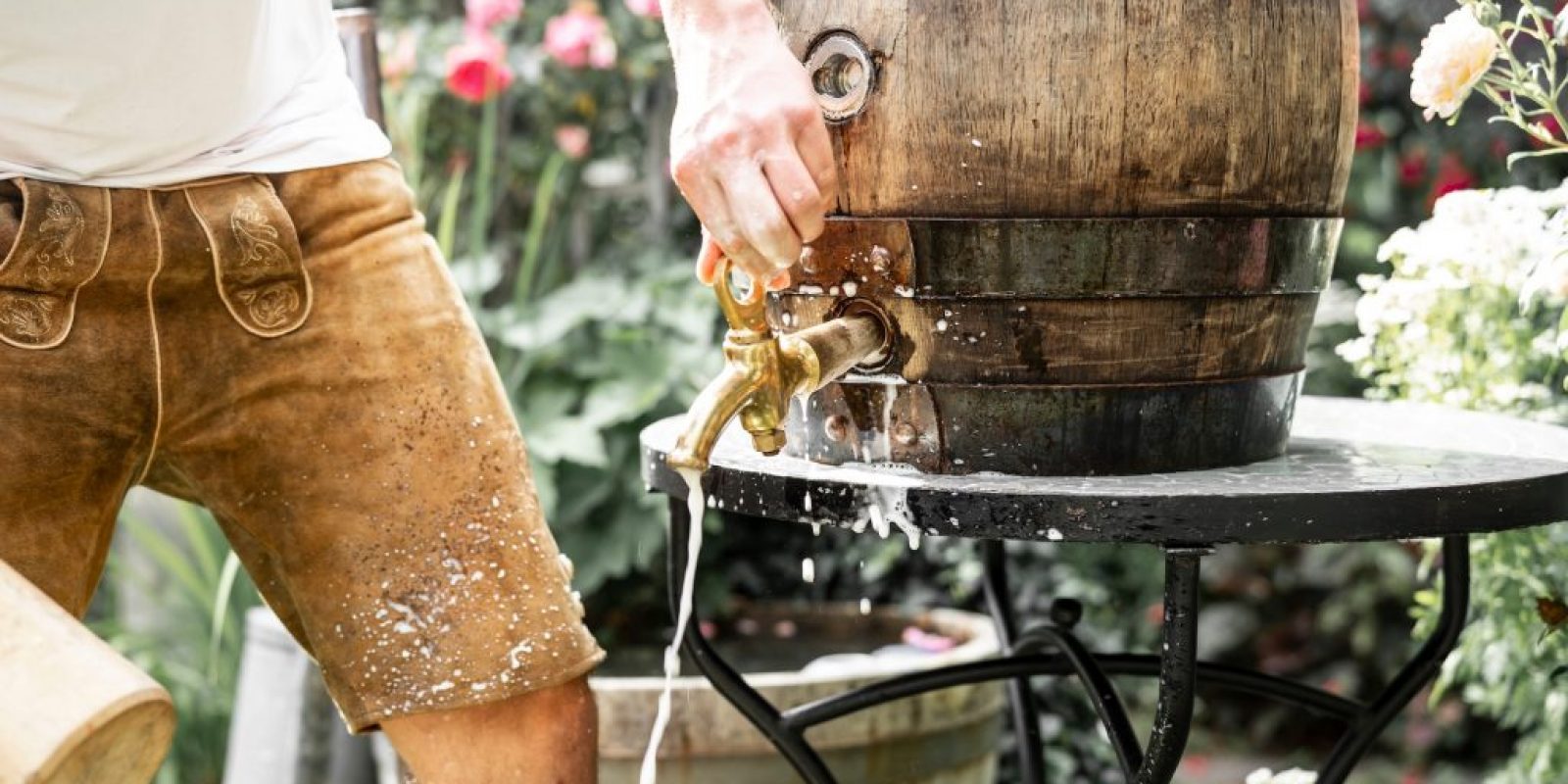 Gartenlook für die Oktoberfest-Feier