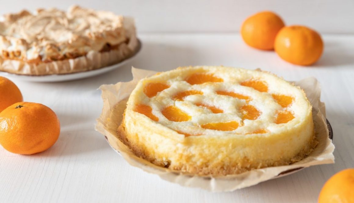 Käsekuchen mit Mandarinen