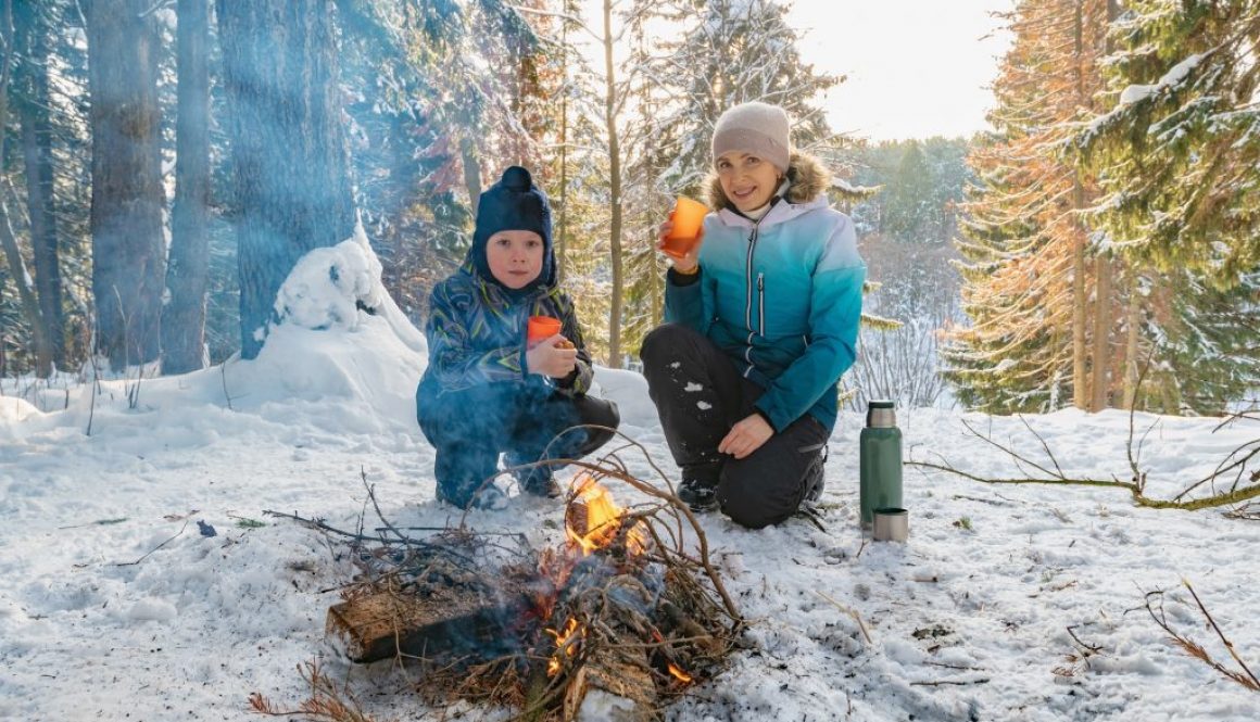 Lagerfeuer im Winter