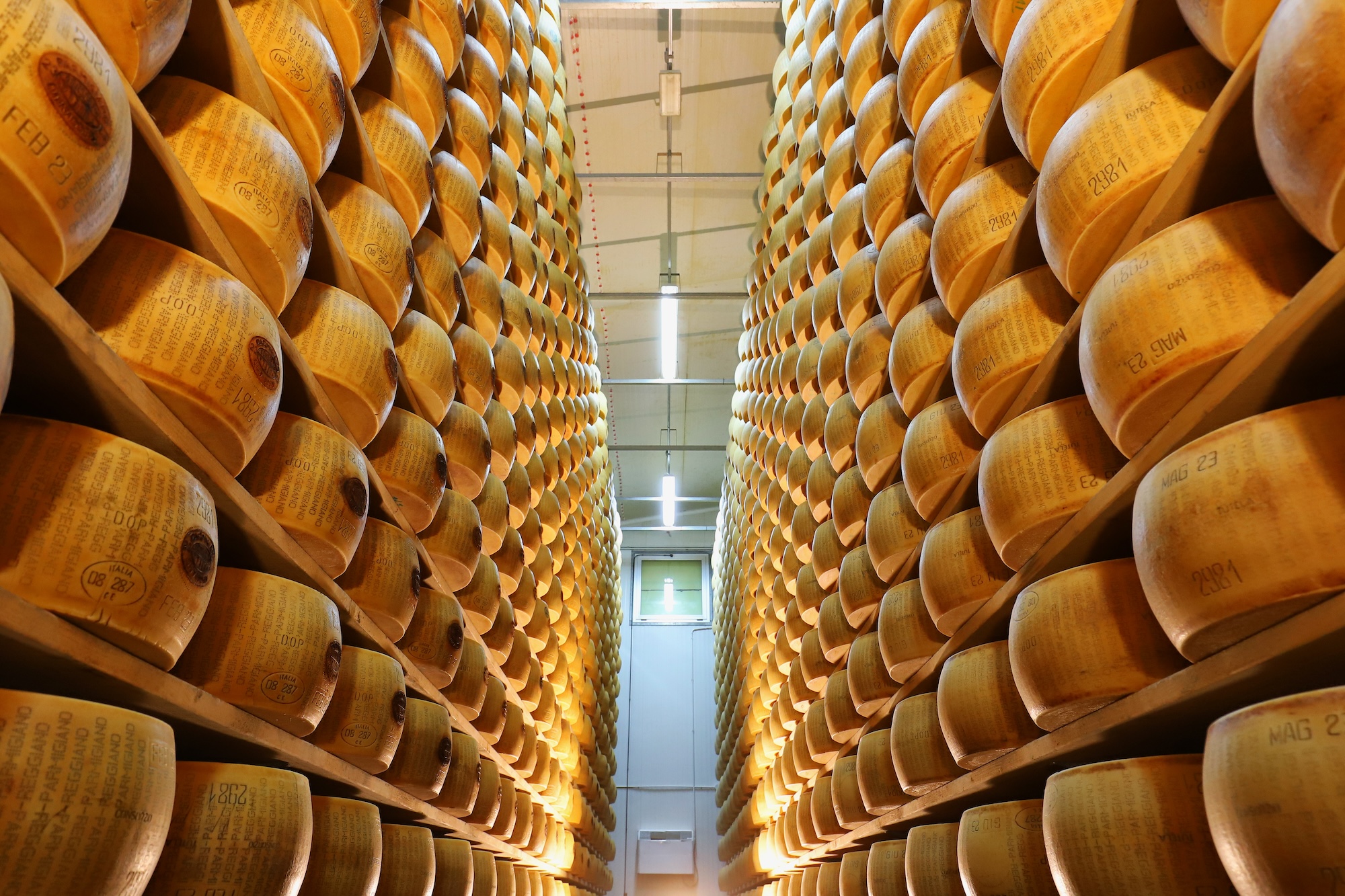 Parmigiano Reggiano-Käse Herstellung Parmigiano Reggiano-Käse Herstellung