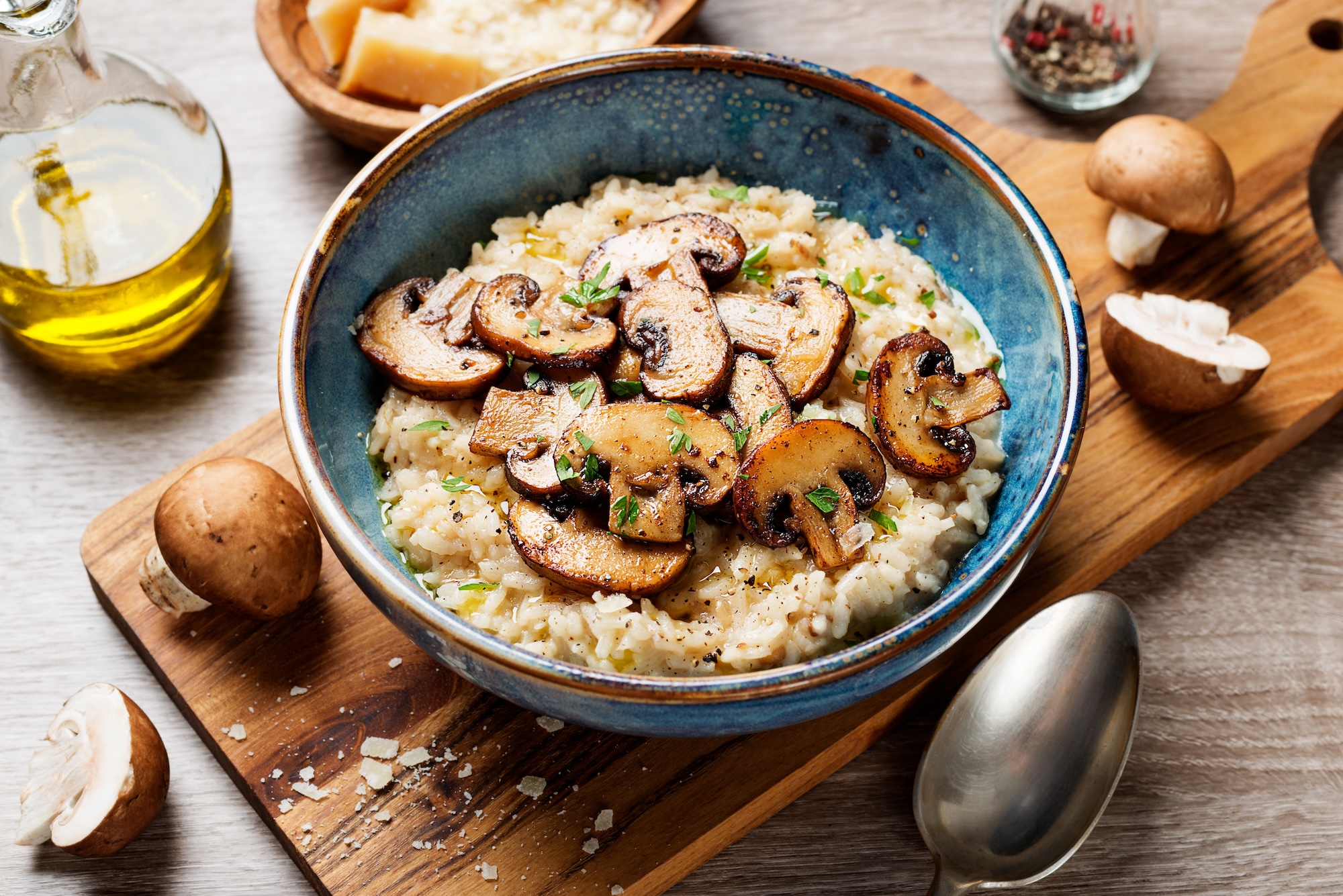 Risotto mit braunen Champignons Risotto mit braunen Champignons